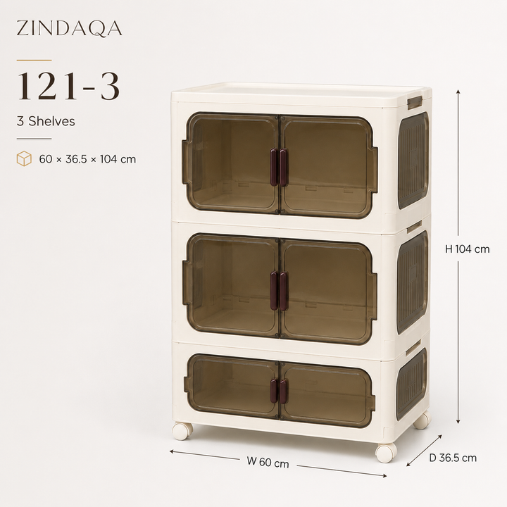 خزانة ZINDAQA 121-3 – 3 طبقات واسعة لتنظيم أكثر راحة