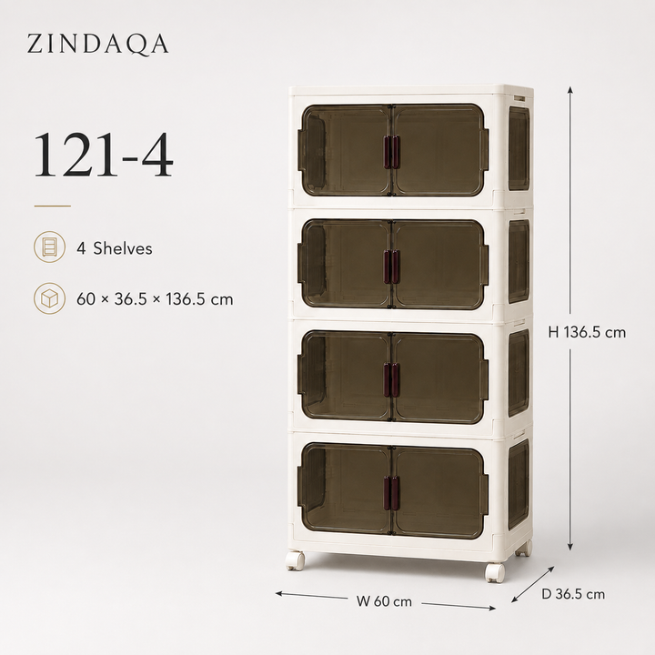 خزانة ZINDAQA 121-4 – 4 طبقات واسعة لدار مرتبة أكثر