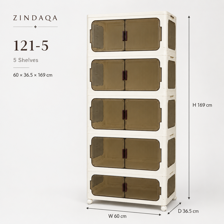 خزانة ZINDAQA 121-5 – 5 طبقات واسعة للعائلة والتنظيم اليومي