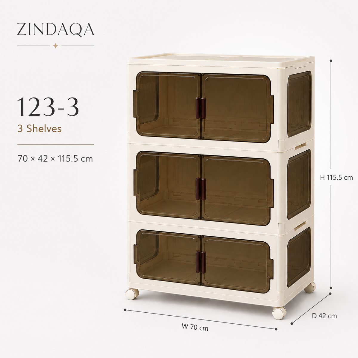 خزانة ZINDAQA 123-3 الكبيرة – 3 طبقات واسعة جداً للتخزين