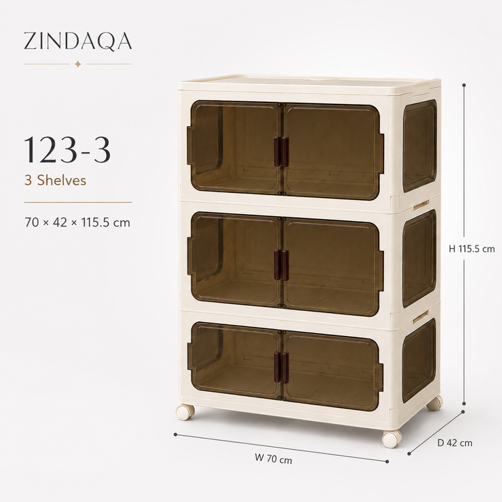 خزانة ZINDAQA 123-3 الكبيرة – 3 طبقات واسعة جداً للتخزين